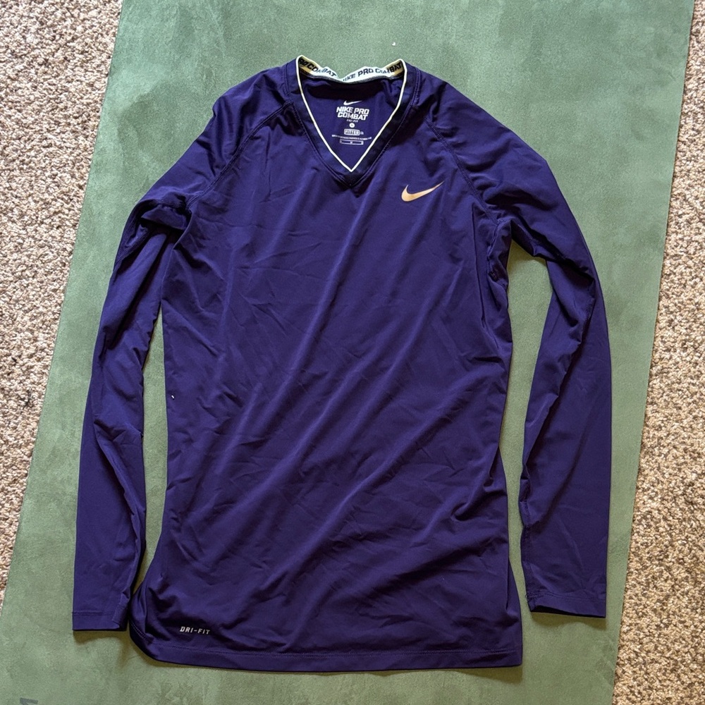 Nike Pro Combat Deep Purple long sleeve shirt